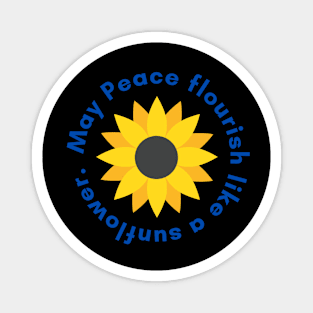 Ukraine Support No War Promote Peace sunflower Magnet